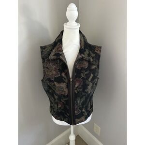 Vintage Cabi Floral Tapestry Vest Size M‎